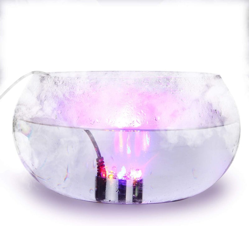 Image Mist Maker Fogger Water Fountain Pond Fog Machine Atomizer Air Humidifier with 12 LED Light Color Change for Halloween, Black - Image 5